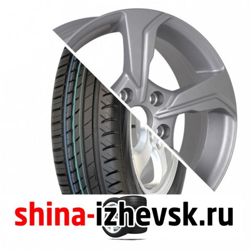 Колесо в сборе Viatti Strada (V-130) 205/55 R16 V 91 + RST R026 6.5xR16 5×114.3 ET46 DIA67.1 Глянцевый серебристый в Ижевске